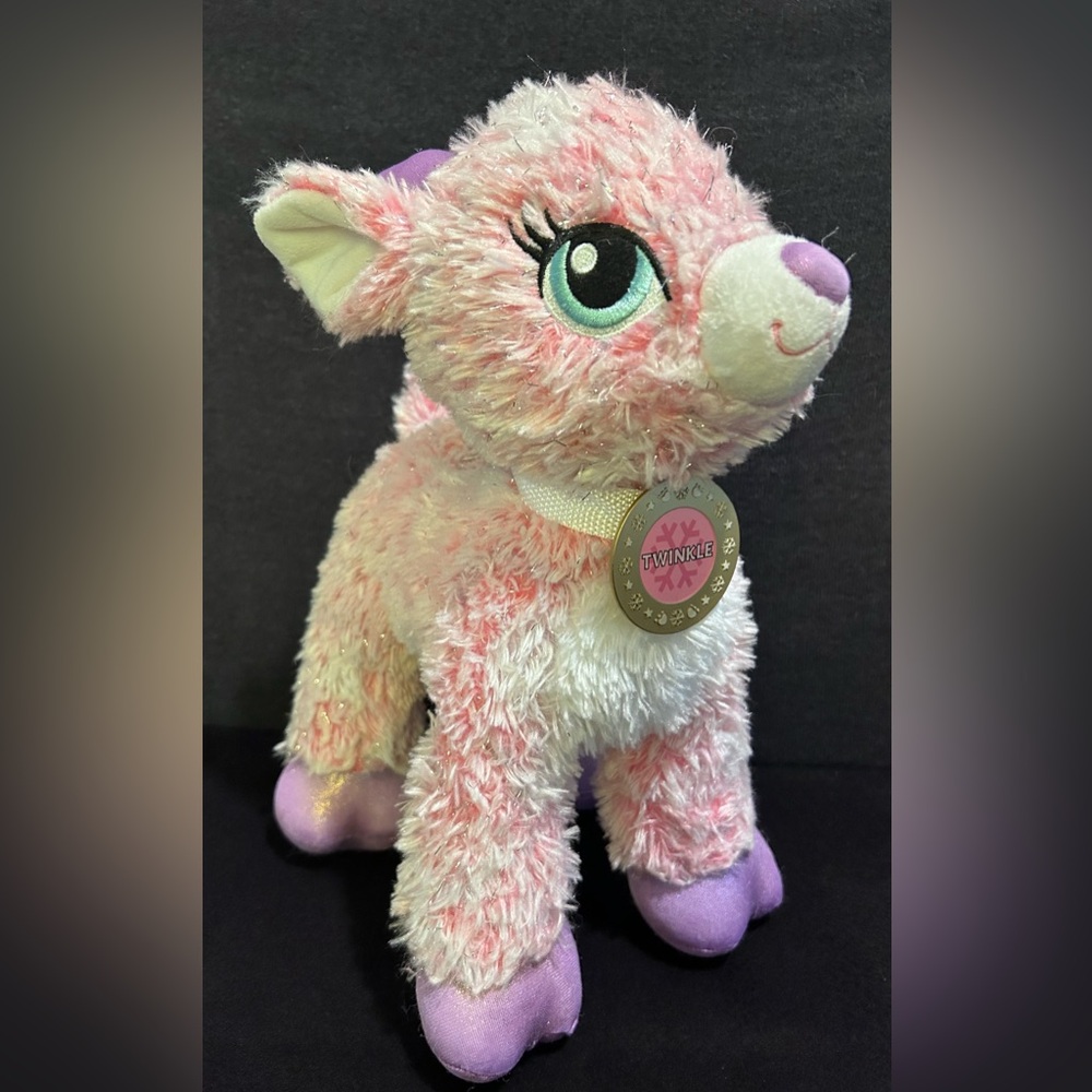 BUILD-A-BEAR Twinkle the Reindeer PINK Christmas 2017 PLUSH Stuffed Animal 14"